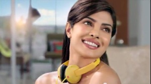 Priyanka Chopra with Uprock Yellow Headphones